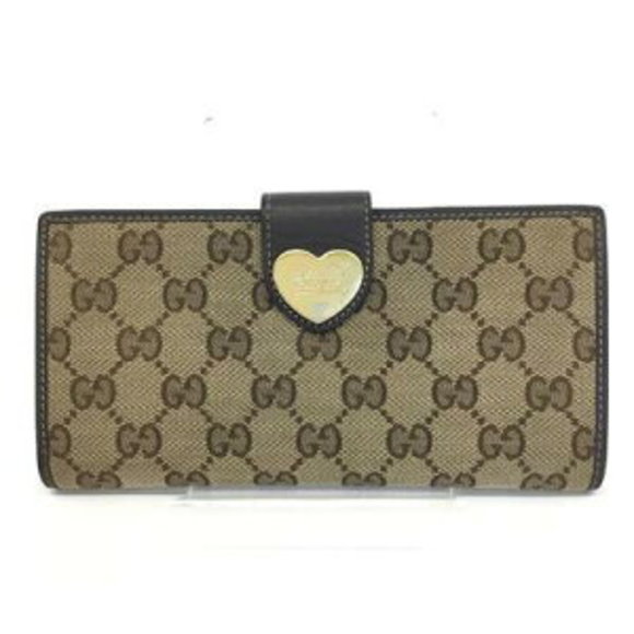Gucci Black Leather Wallet Long Bifold GG - Picture 1 of 7